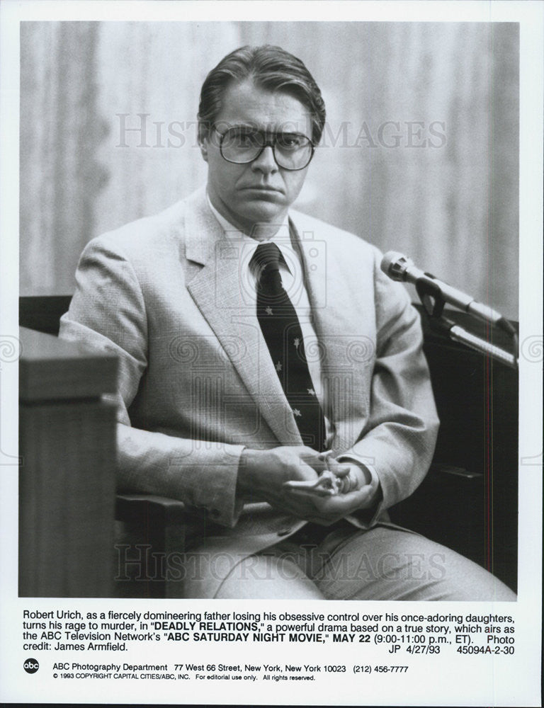 1993 Press Photo Robert Urich in the movie Deadly Relations - Historic Images