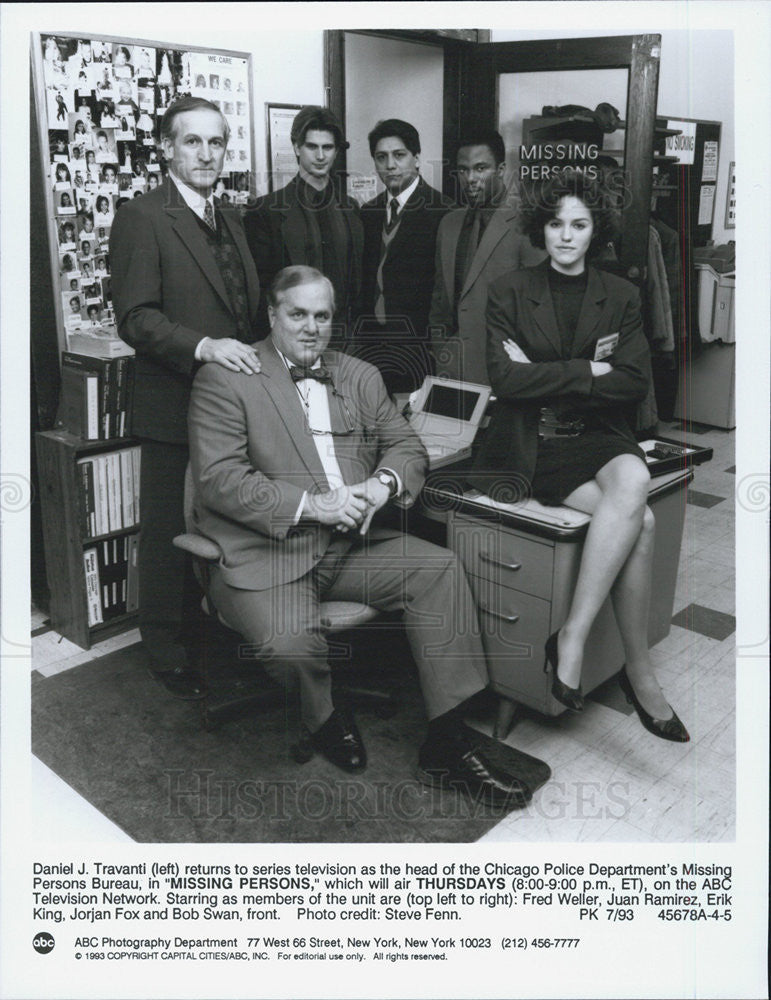 1993 Press Photo Fred Weller Juan Ramirez Erik King Jorjan Fox Bob Swan Actors - Historic Images