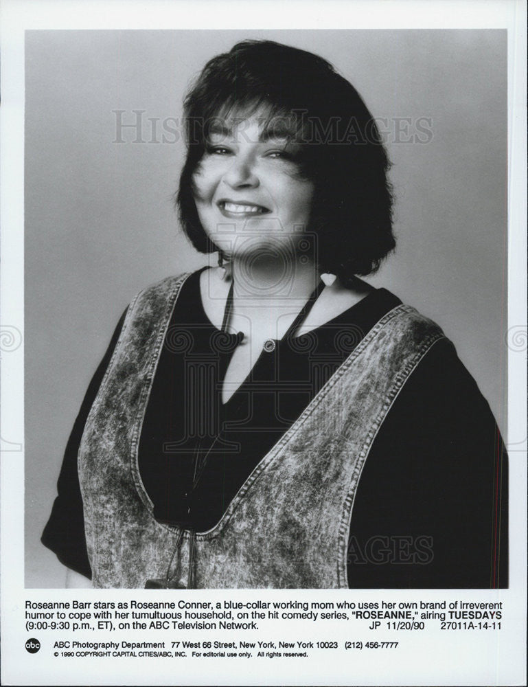 1990 Press Photo Roseanne Barr Conner ABC Comedy - Historic Images