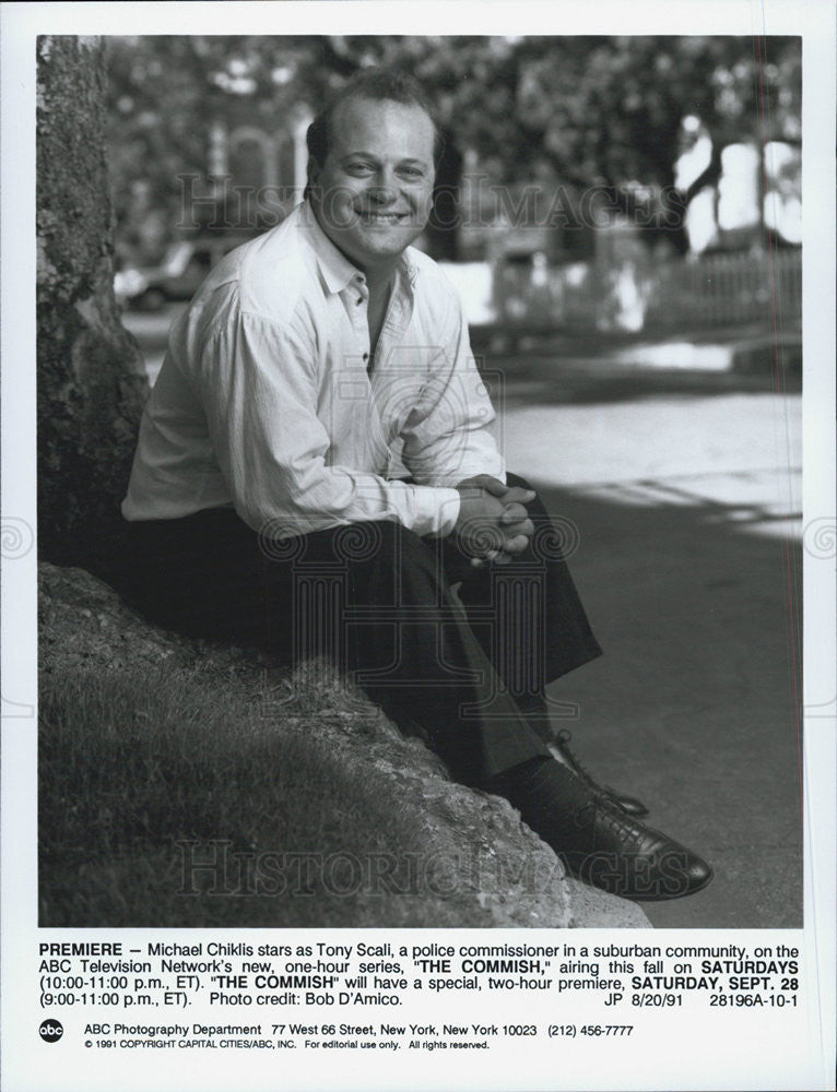 1991 Press Photo Michael Chiklis Stars as Police Commissioner &quot;Tony Scali&quot; - Historic Images