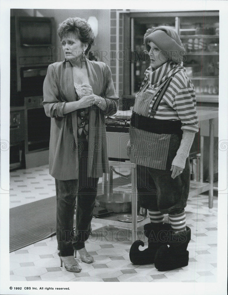 1992 Press Photo Rue McClanahan & Betty White in "The Golden Palace" - Historic Images