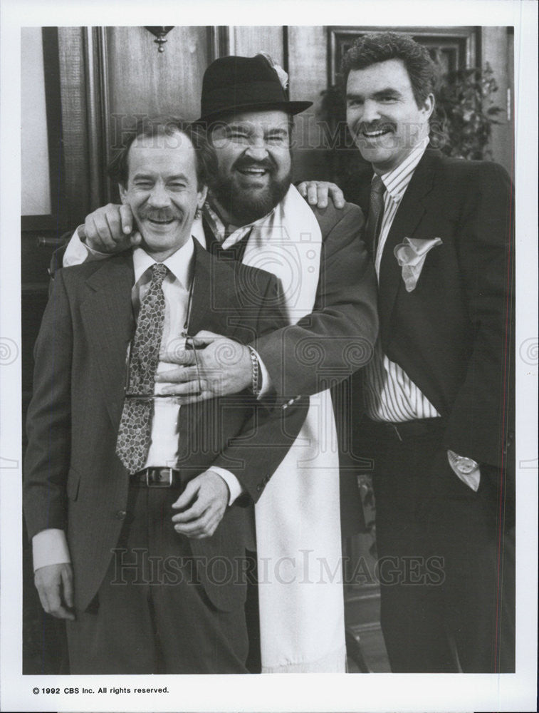 1992 Press Photo Michael Jeter Dom DeLuise Burt Reynolds Actors Evening Shade - Historic Images