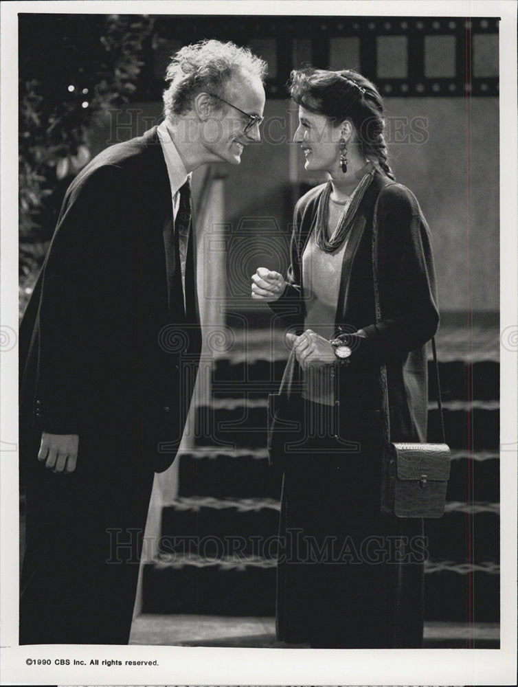 1990 Press Photo Anne Elizabeth Ramsay And Matt Frewer In Doctor Doctor COPY - Historic Images