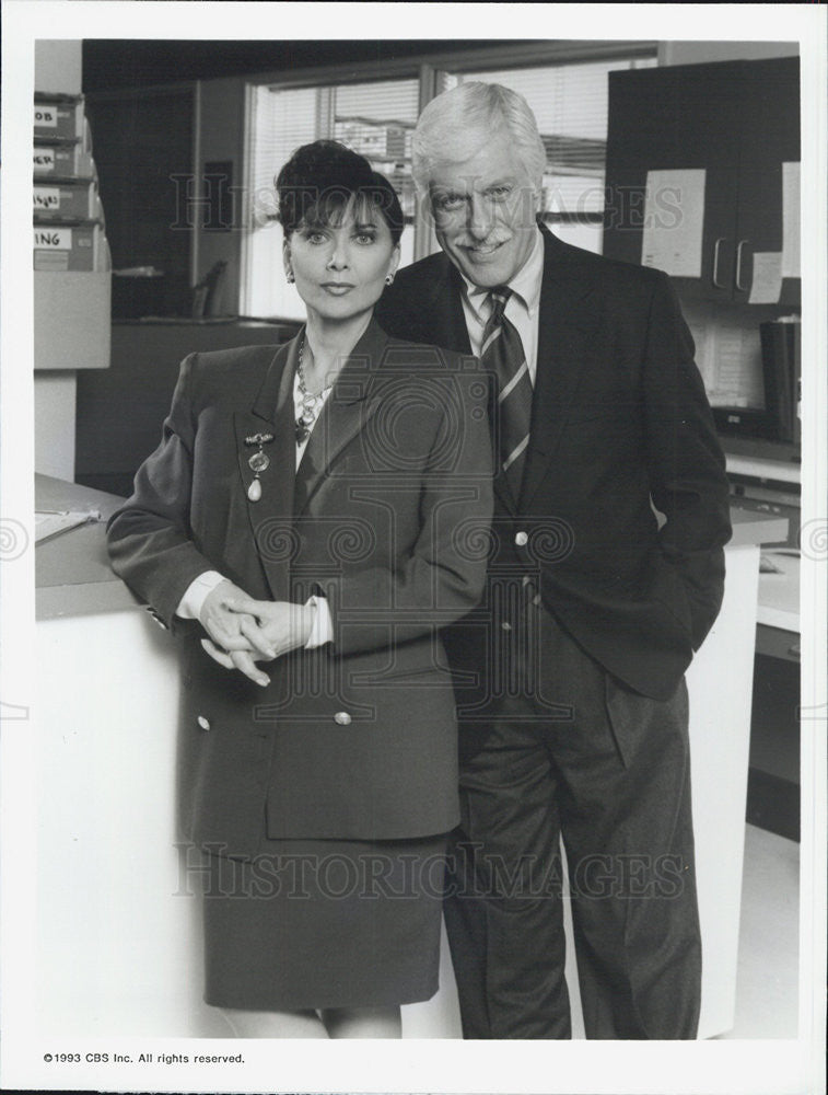 1993 Press Photo Dick Van Dyke &amp; Suzanne Pleshette &quot;A Twist of the Knife&quot; - Historic Images