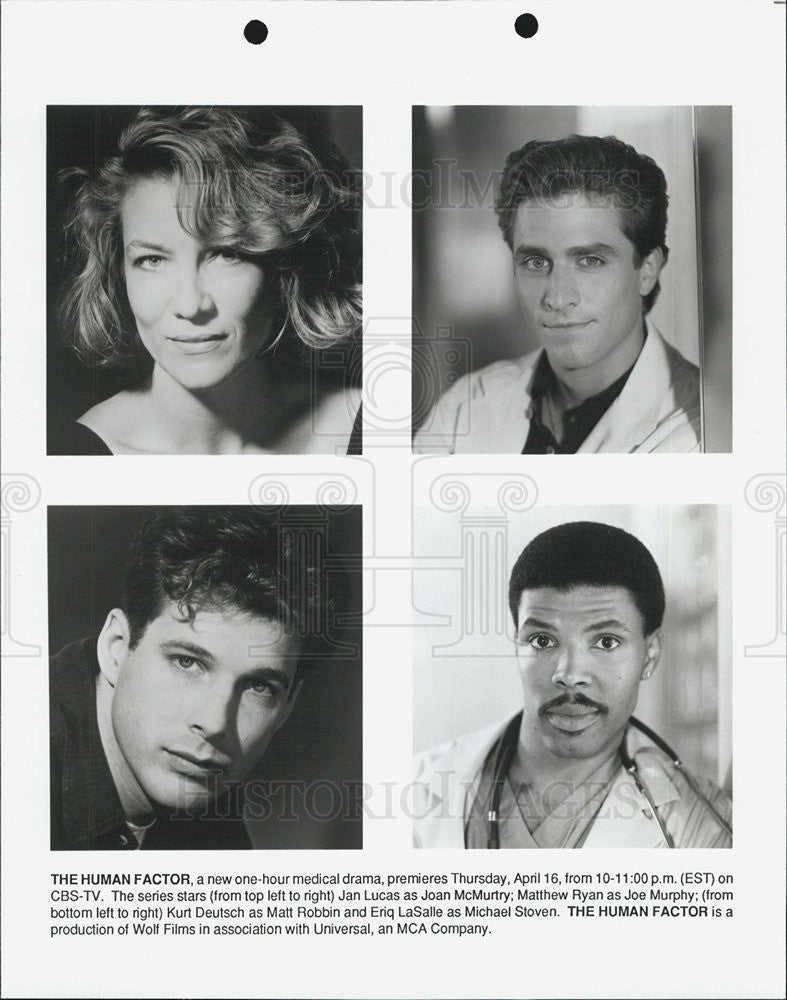 Press Photo Jan Lucas Matthew Ryan Kurt Deutsch Eriq LaSalle Actors The Human - Historic Images