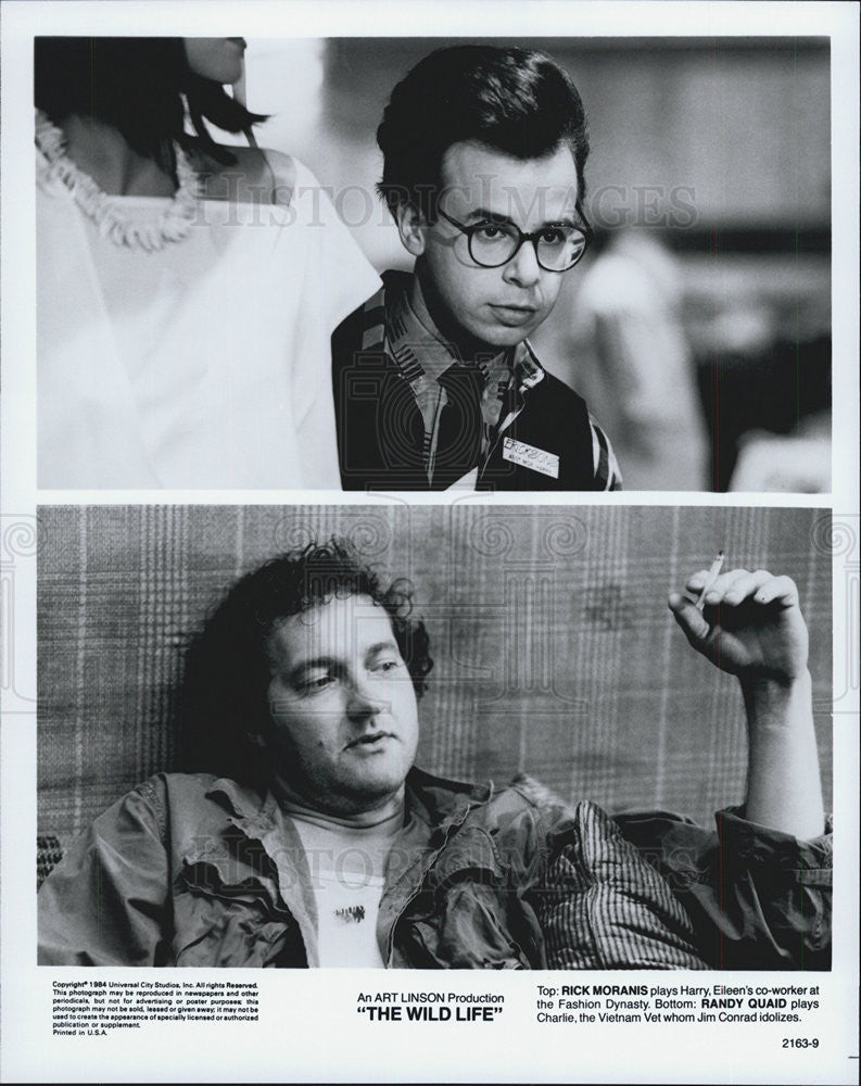 1984 Press Photo Rick Moranis Randy Quaid Actors The Wild Life - Historic Images