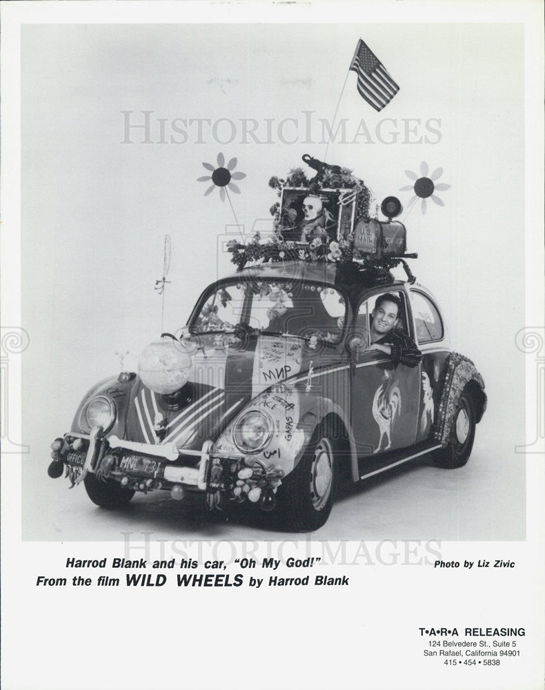 1992 Press Photo Wild Wheels Harrod Blank car &quot;Oh My God!&quot; - Historic Images