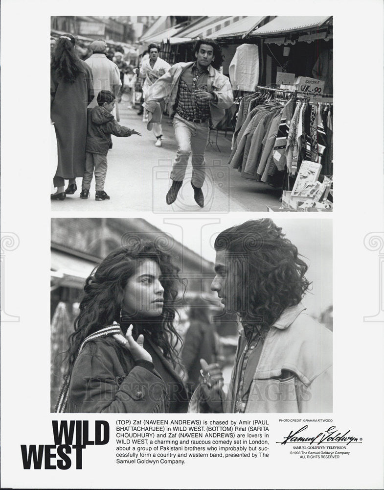 1993 Press Photo Wild West Naveen Andrews Paul Bhattacharjee Sarita Choudhury - Historic Images