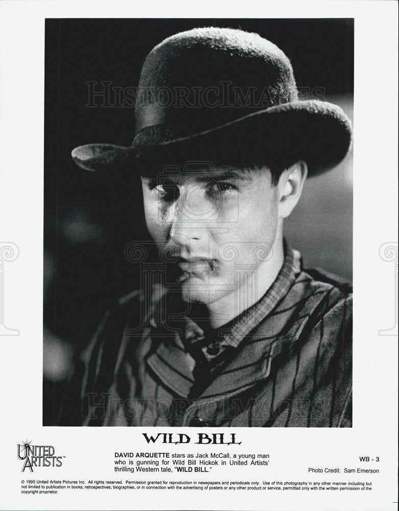 1993 Press Photo Wild Bill&#39;s Nemesis Played By David Arquette in &quot;Wild Bill&quot;COPY - Historic Images