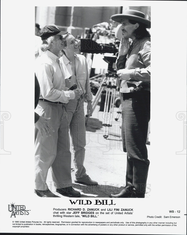 1995 Press Photo Wild Bill producer Richard Zanuck Lili Fini Zanuck Jeff Bridges - Historic Images