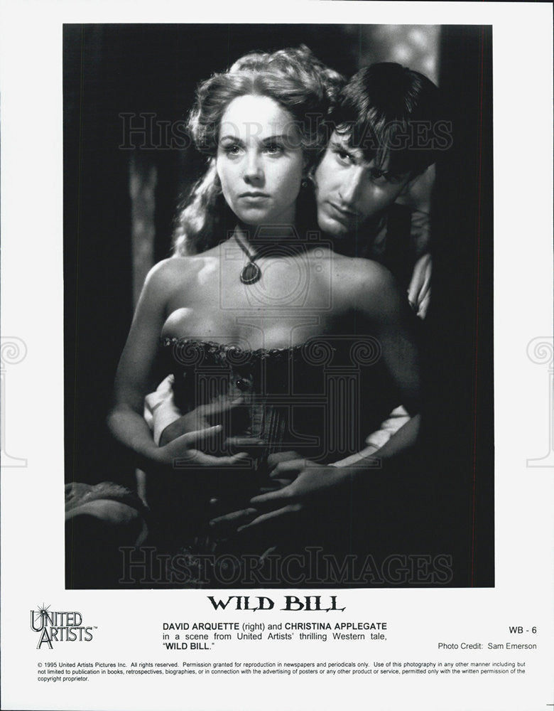 1995 Press Photo David Arquette, Christina Applegate, Wild Bill - Historic Images