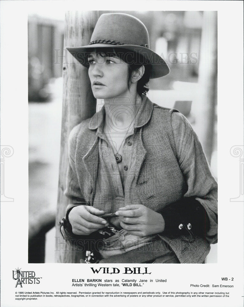 Press Photo Ellen Barkin in Wild Bill - Historic Images