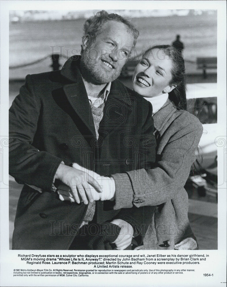 1981 Press Photo Richard Dreyfuss, Janet Eilber, Whose Life is it Anyway - Historic Images