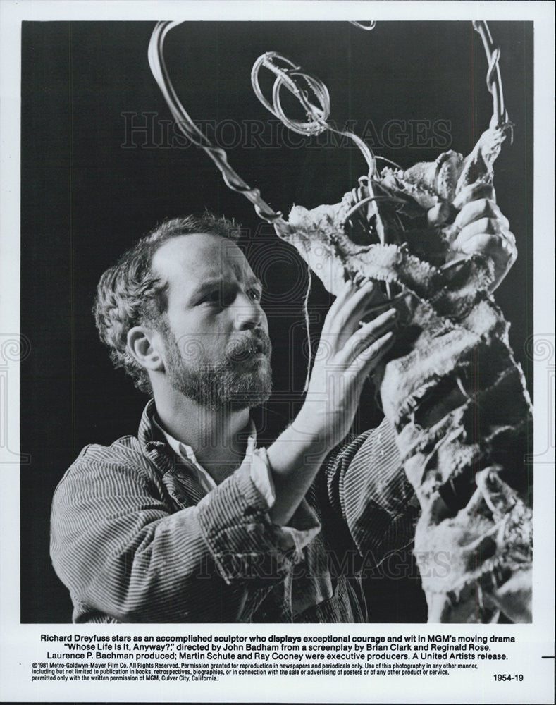 1981 Press Photo Richard Dreyfuss, Whose Life is it Anyway - Historic Images