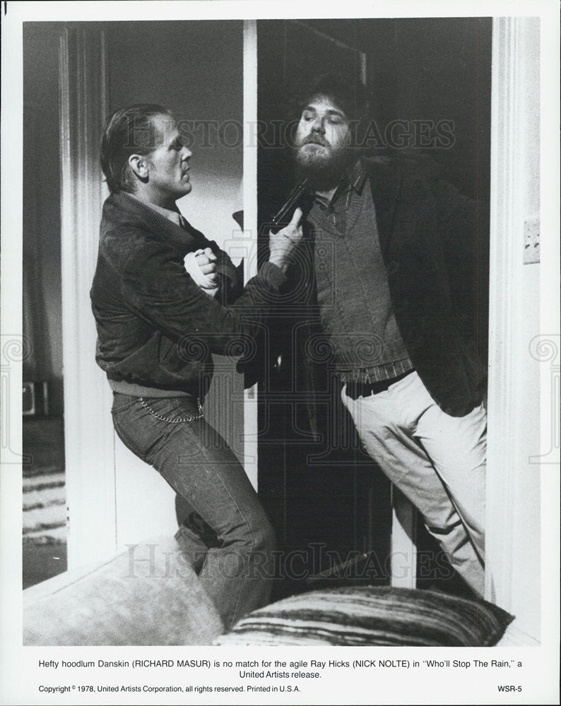 1978 Press Photo Richard Masur &amp; Nick Nolte in &quot;Who&#39;ll Stop the Rain&quot; - Historic Images