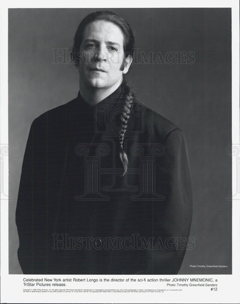 1995 Press Photo Johnny Mnemonic Movie Robert Longo director - Historic Images