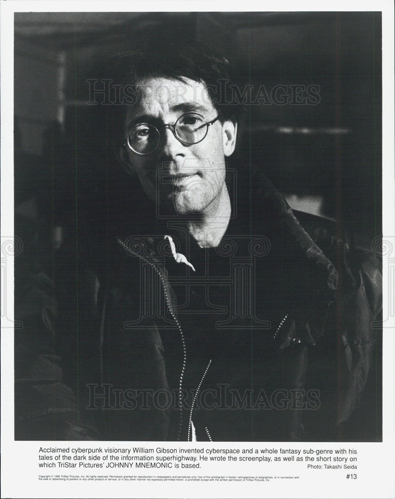 1995 Press Photo Screenplay Writer Of Johnny Mnemonic William Gibson COPY - Historic Images