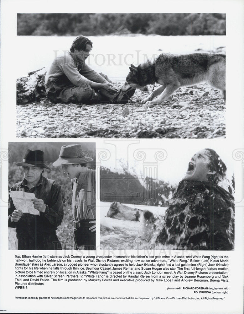 Press Photo Actor Ethan Hawke Disney Movie White Fang - Historic Images