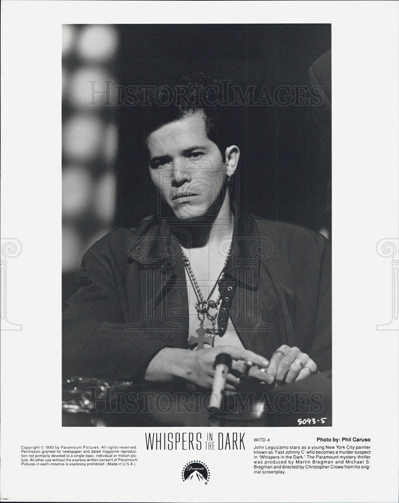 1992 Press Photo Whispers in the Dark Movie John Lequizamo Actor fast Johnny C - Historic Images