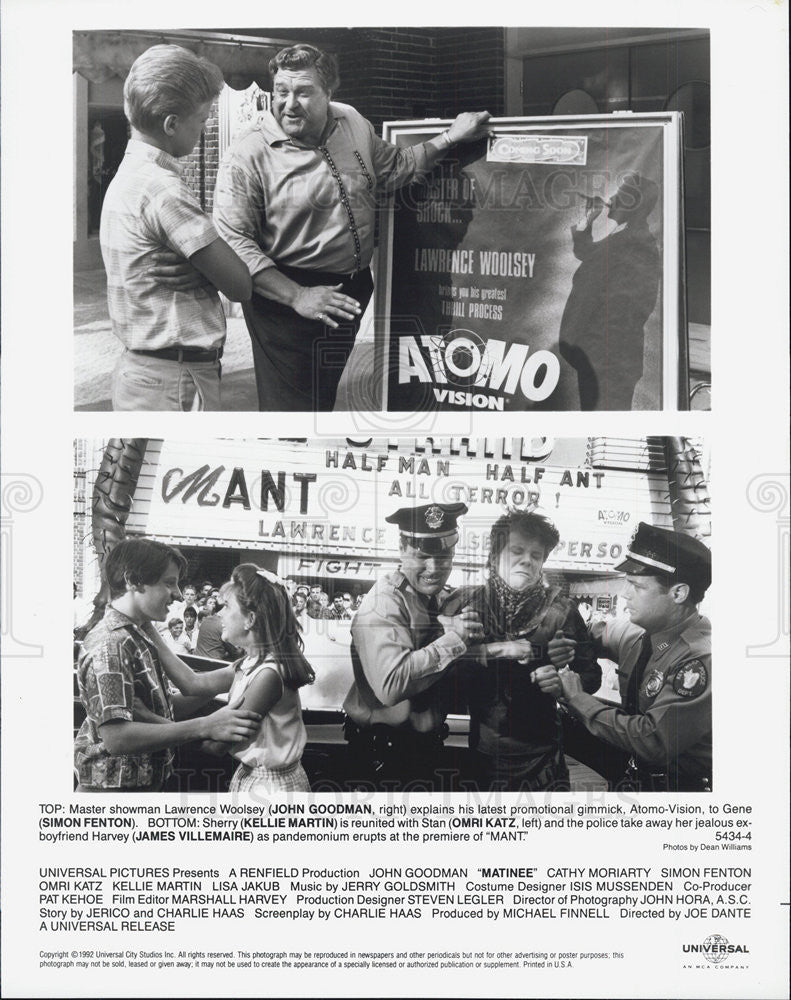 1992 Press Photo Matinee Universal Pictures Actors Directors - Historic Images