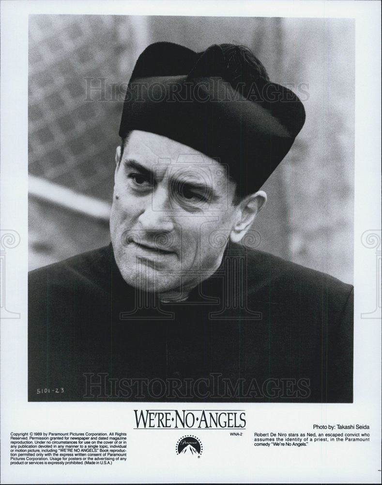 1989 Press Photo Robert De Niro stars in &quot;We&#39;re No Angels&quot; - Historic Images