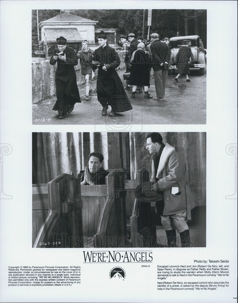 1989 Press Photo We&#39;re No Angels Robert De Niro Sean Penn Movie Actors - Historic Images