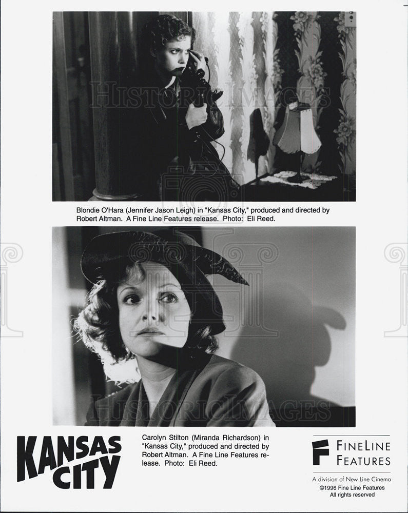 1996 Press Photo Jennifer Jason Leigh Actress Miranda Richardson Kansas City - Historic Images