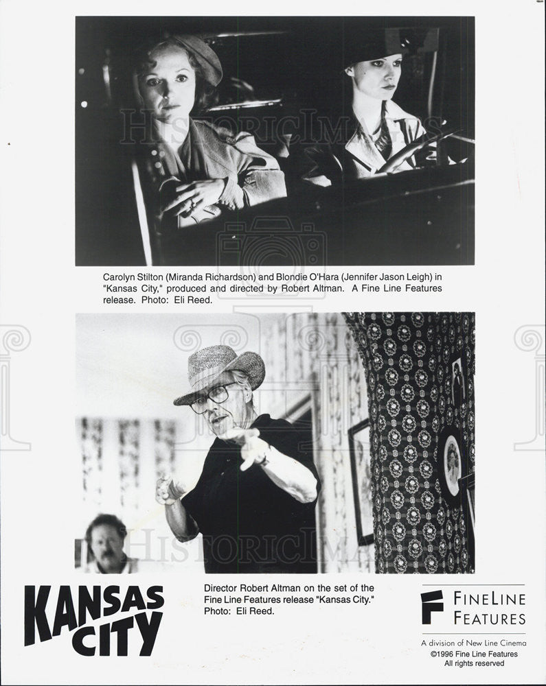 1996 Press Photo Miranda Richardson &amp; Jennifer Jason Leigh In Movie Kansas City - Historic Images