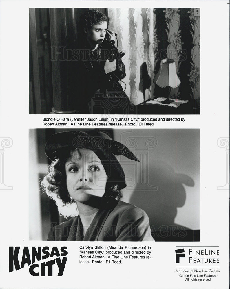 1996 Press Photo Jennifer Jason Leigh &amp; Miranda Richardson In Movie Kansas City - Historic Images