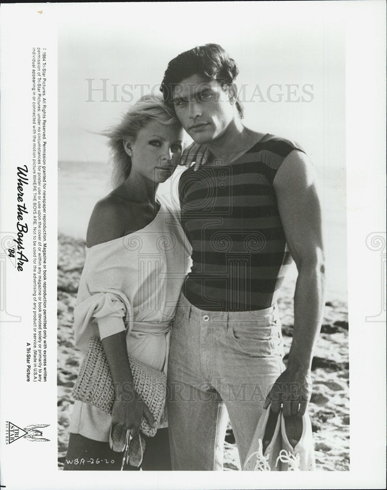 1984 Press Photo Actors Star In TriStar Pictures Movie Where The Boys Are &#39;84 - Historic Images