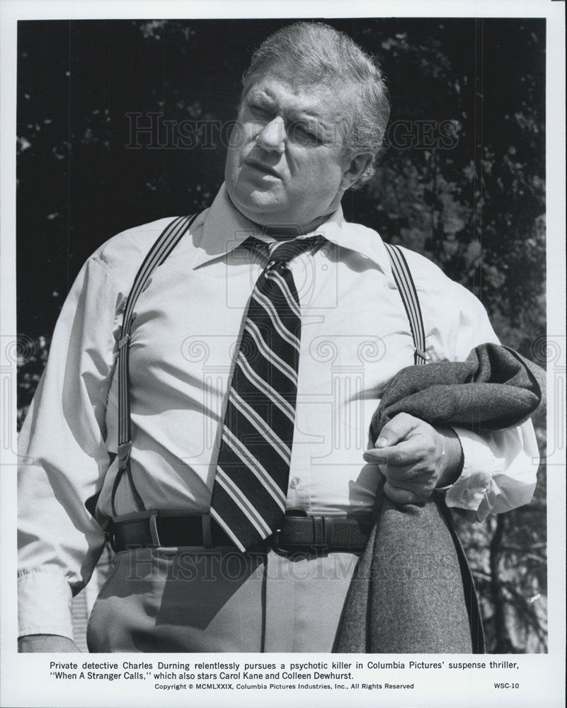 1979 Press Photo Charles Durning Actor When Stranger Calls Suspense Thriller - Historic Images