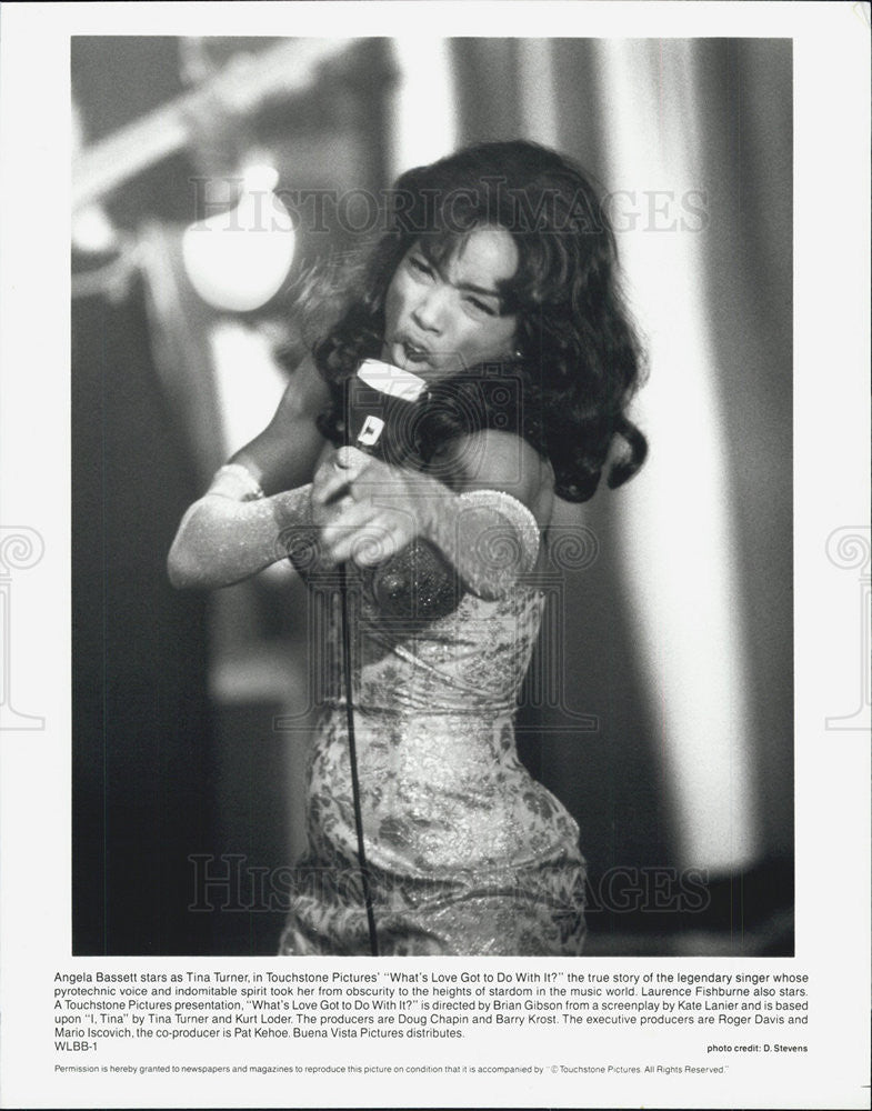 Press Photo Angela Basset as Tina Turder What&#39;s Love Got To Do with it? movie - Historic Images