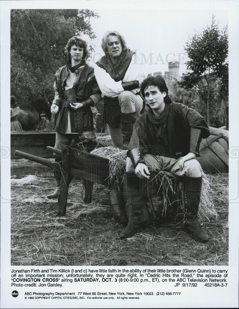 1992 Press Photo Jonathan Firth/Tim Killick/Glenn Quin In &quot;Cedric Hit The Road&quot; - Historic Images