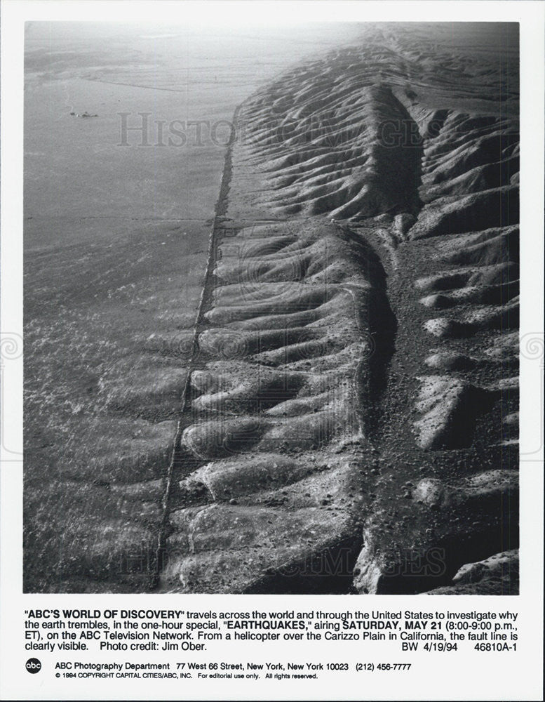 1994 Press Photo Abcs World of Discovery earthquakes - Historic Images