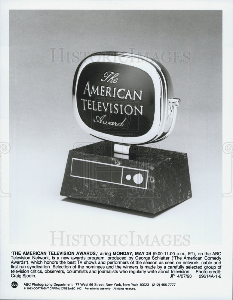 1993 Press Photo The American Television Awards Produced By George Schlatter - Historic Images