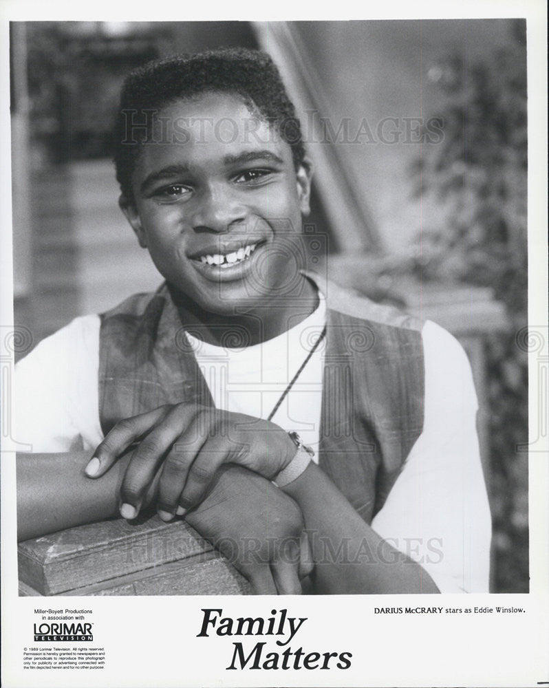 1989 Press Photo Darius McCrary Actor Family Matters Comedy Sitcom Television - Historic Images