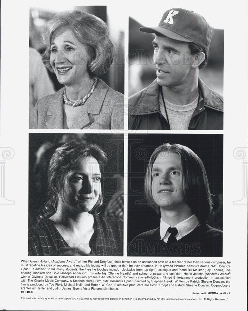 1995 Press Photo Stars Of Hollywood Drama &quot;Mr. Holland&#39;s Opus&quot; - Historic Images