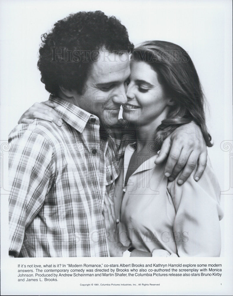 1981 Press Photo &quot;Modern Romance&quot; Co-Stars Albert Brooks and Kathryn Harrold - Historic Images