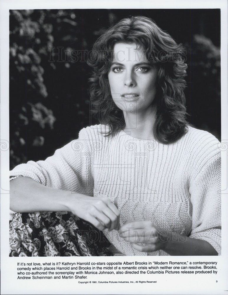 1981 Press Photo Kathryn Harrold in &quot;Modern romance&quot; - Historic Images