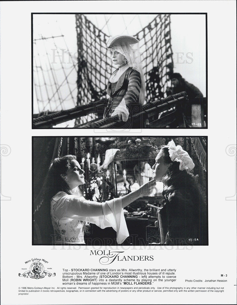 1996 Press Photo Stockard Channing Robin Wright Actresses Moll Flanders - Historic Images