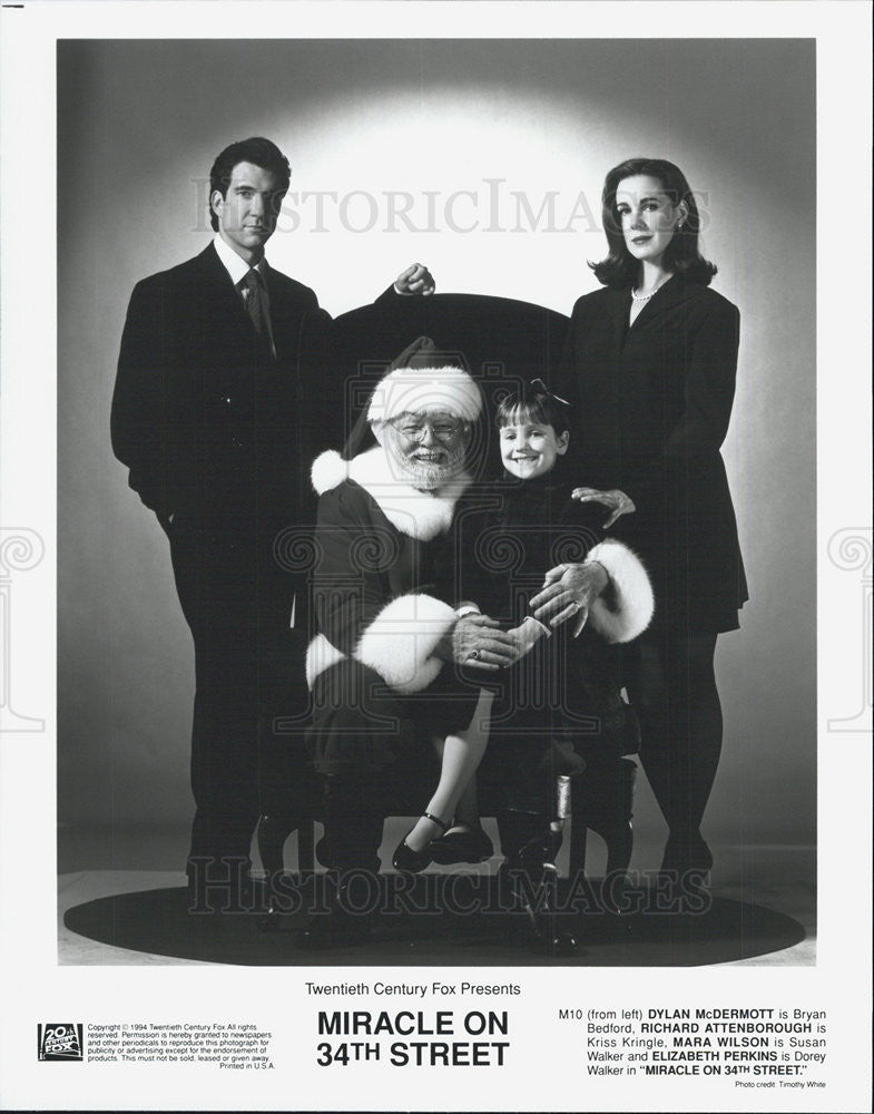 1994 Press Photo Dylan McDermott Richard Attenborough MIRACLE ON 34TH STREET - Historic Images