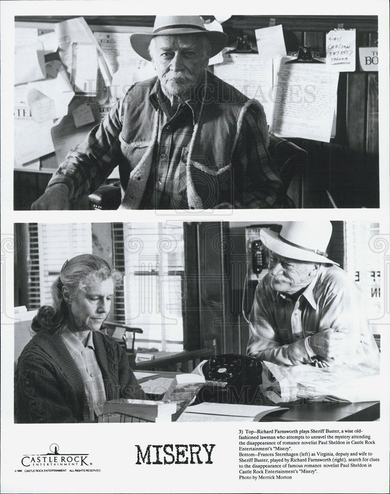 1992 Press Photo Richard Farnsworth Frances Sternhagen Actors Misery - Historic Images