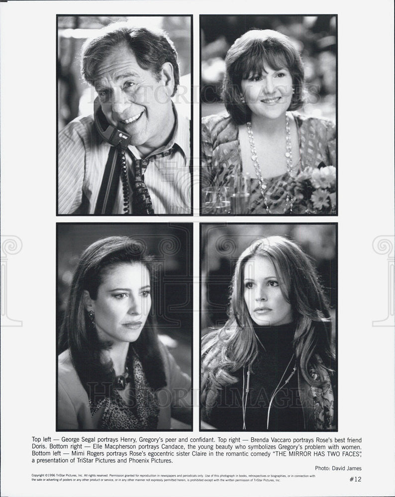 1996 Press Photo George Segal Brenda Vaccaro Elle Macpherson Mimi Rogers Comedy - Historic Images