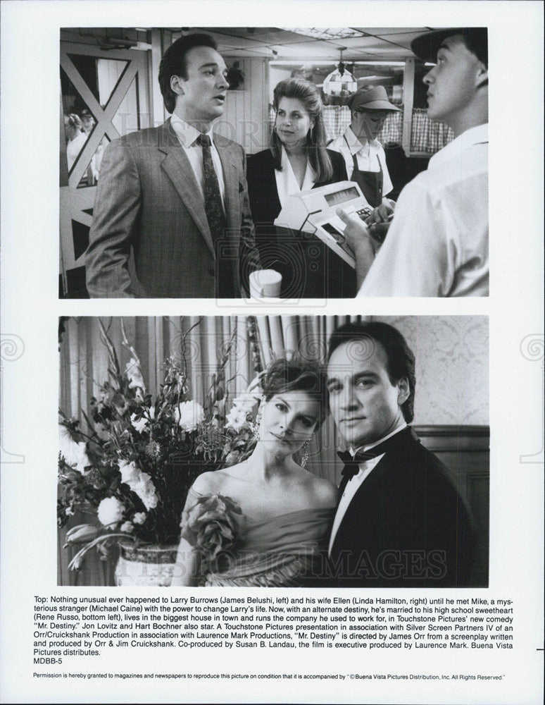 Press Photo James Belushi Linda Hamilton Michael Caine Rene Russo Actors Mr. - Historic Images