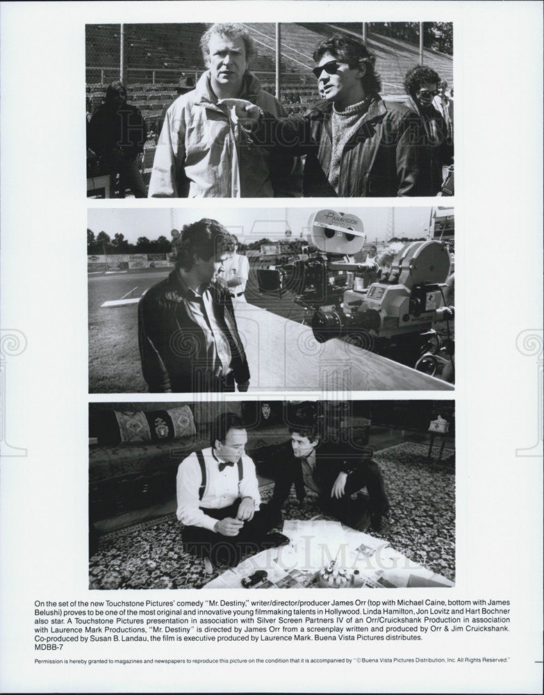 Press Photo James Orr Writer Director Michael Caine James Belushi Actors Mr. - Historic Images