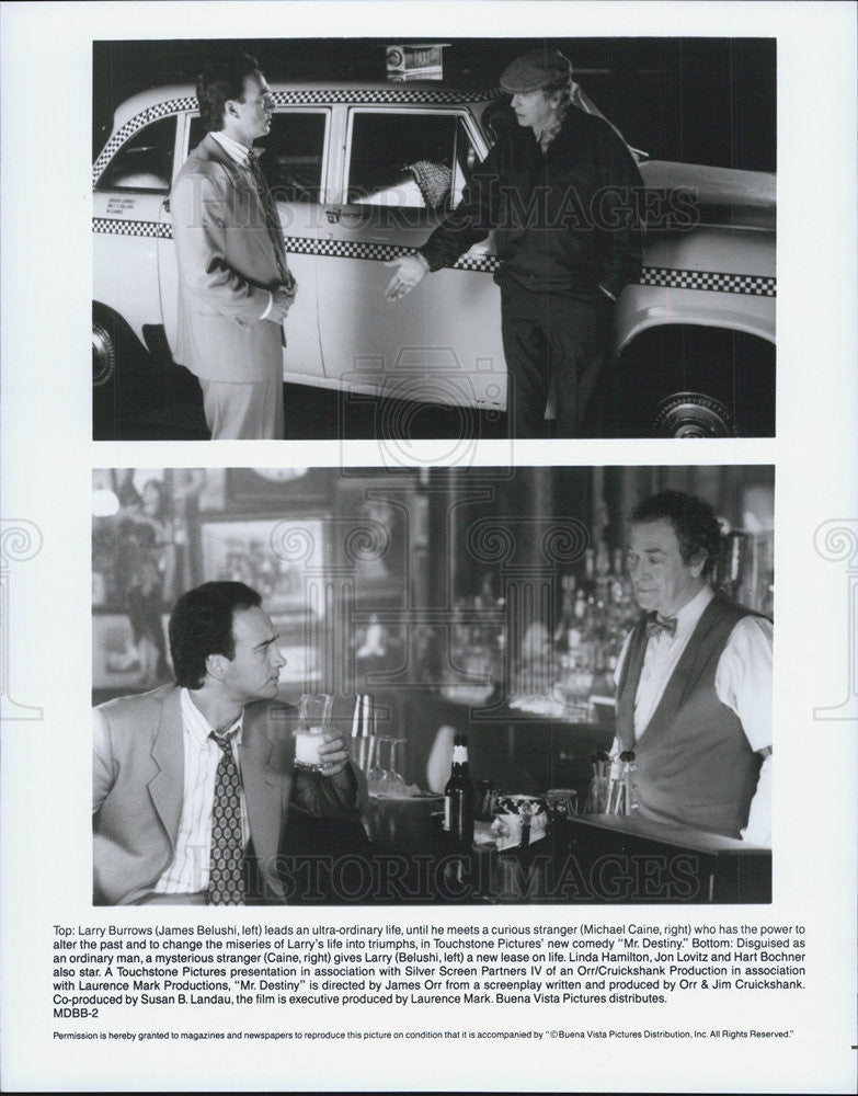 Press Photo James Belushi And Michael Caine In Touchstone Pictures Mr. Destiny - Historic Images