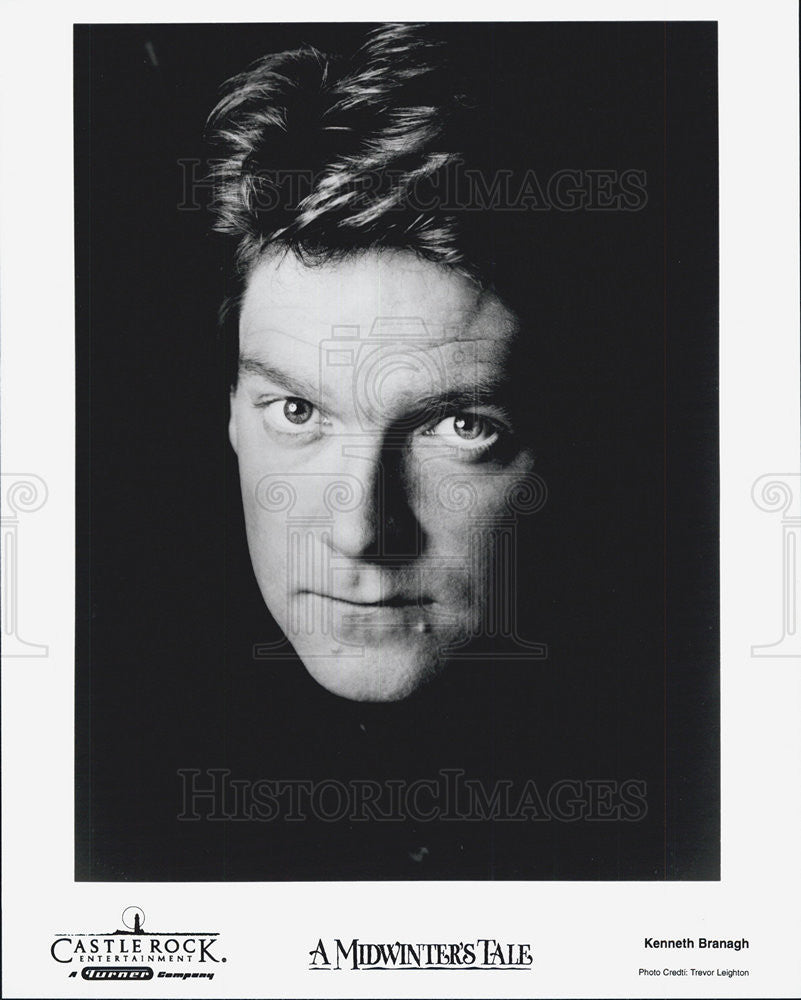 1995 Press Photo Face Shot Of Kenneth Branagh In &quot;A Midwinter&#39;s Tale&quot; COPY - Historic Images