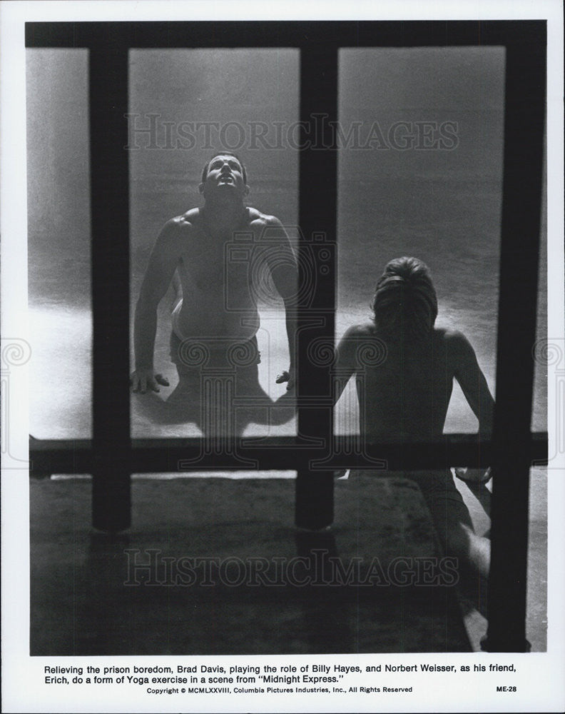 1978 Press Photo Brad Davis Norbert Weisser Actors Midnight Express - Historic Images