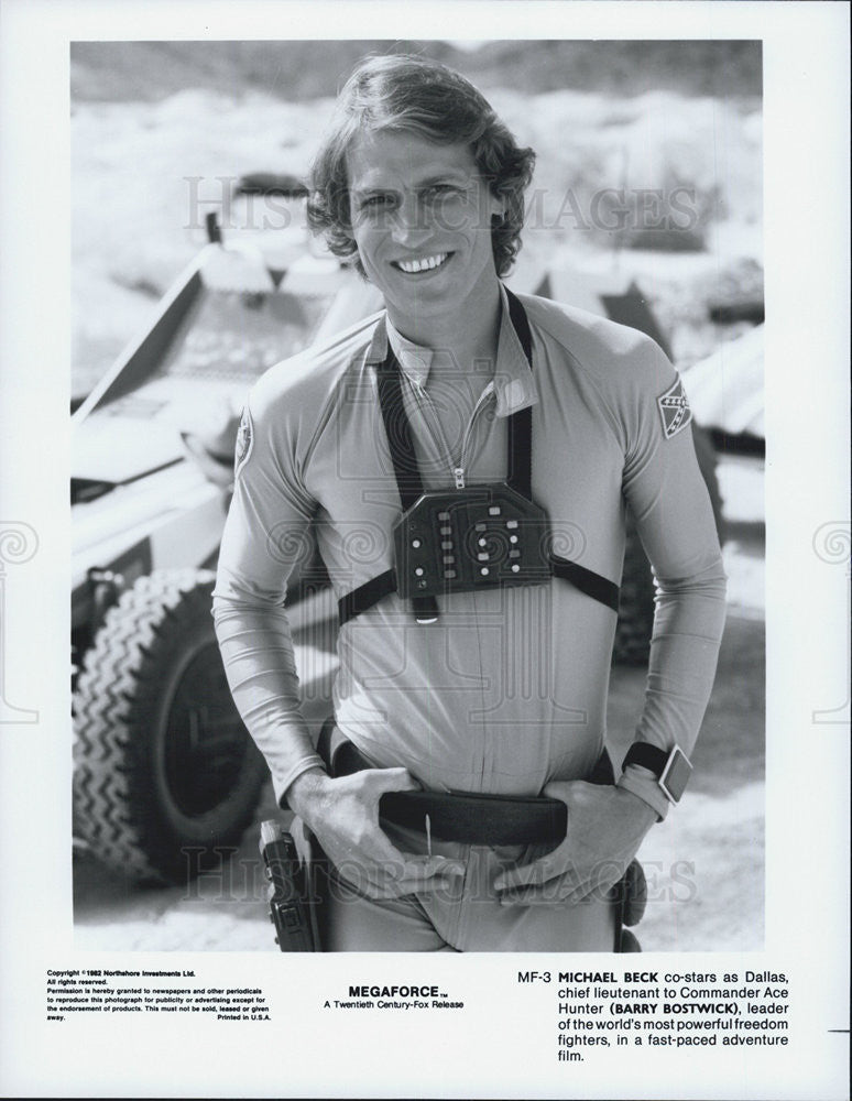 1982 Press Photo Michael Beck Actor Megaforce - Historic Images