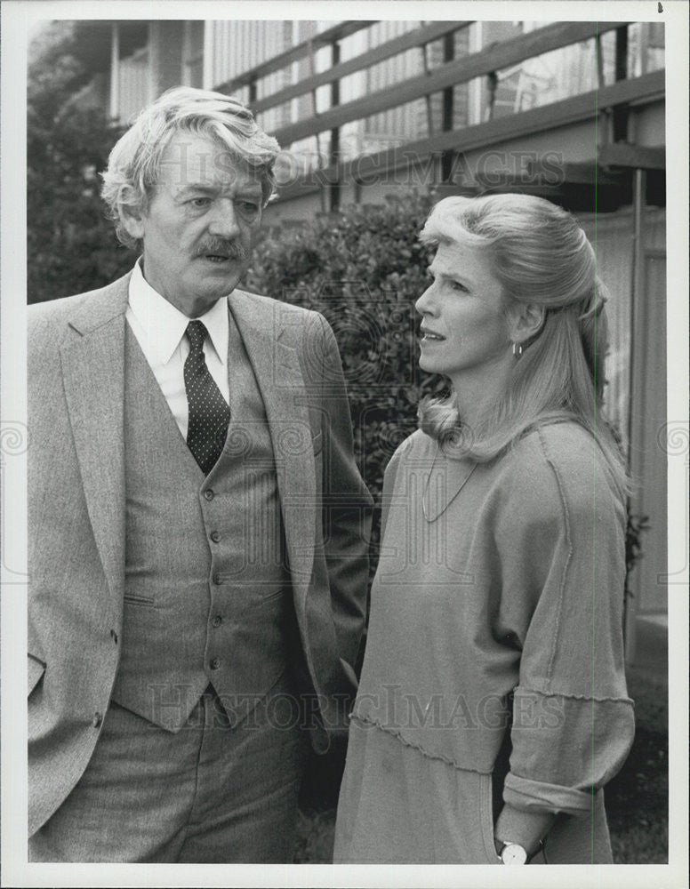 1984 Press Photo Hal Holbrook And Jennifer Warren In NBC Mini Series Celebrity - Historic Images